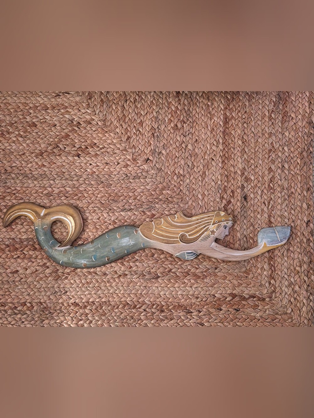 Handcrafted Wooden Mermaid Wall Art